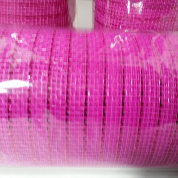 Pink Deco Mesh 21" Wreaths Crafts 3 Rolls - Picture 5 of 8